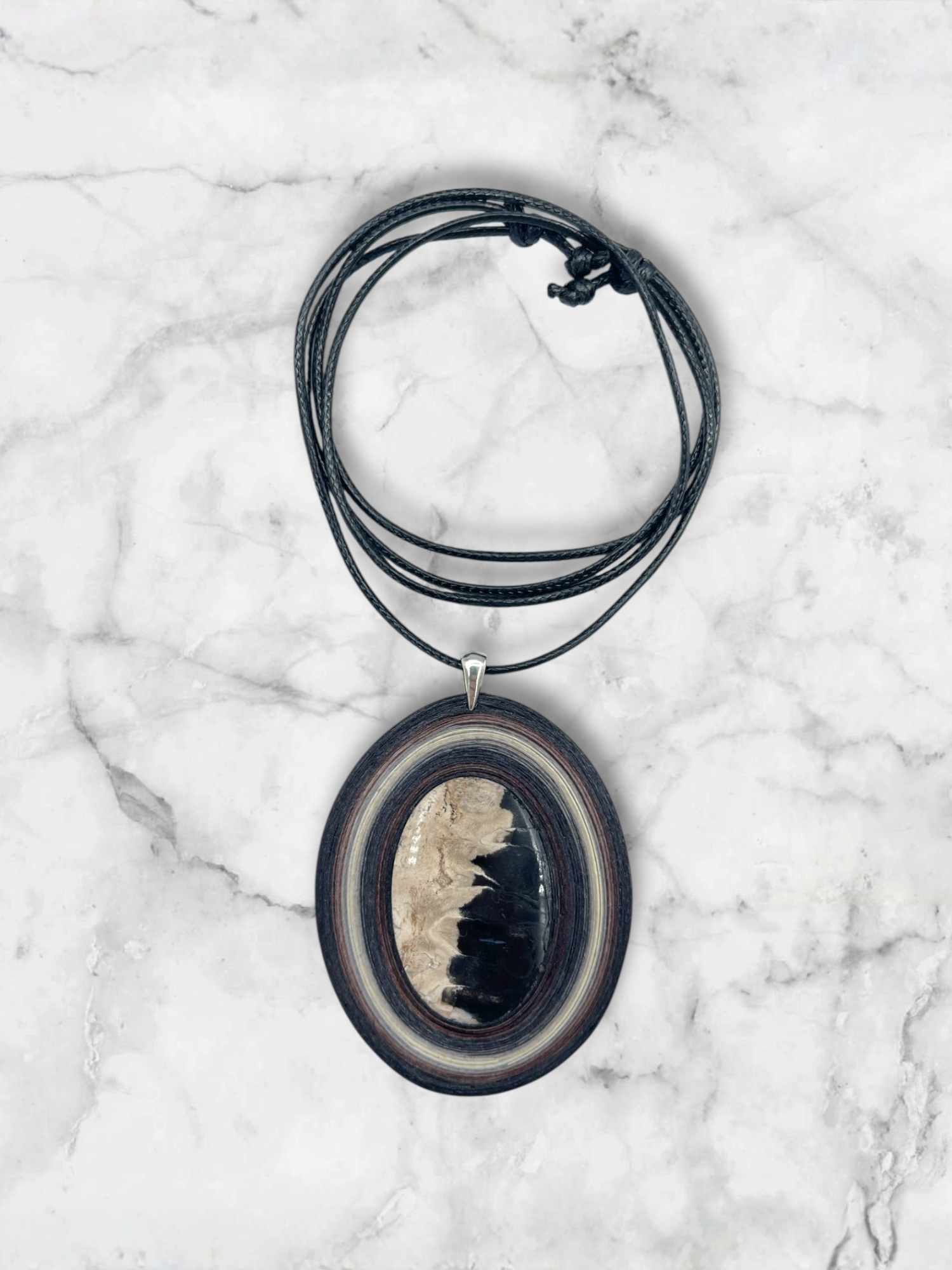 Naszyjnik z kamieniem - Agat palmowy 034 - obrazek 3