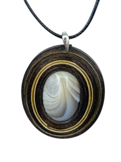 Naszyjnik z kamieniem - Agat Bostwana 037