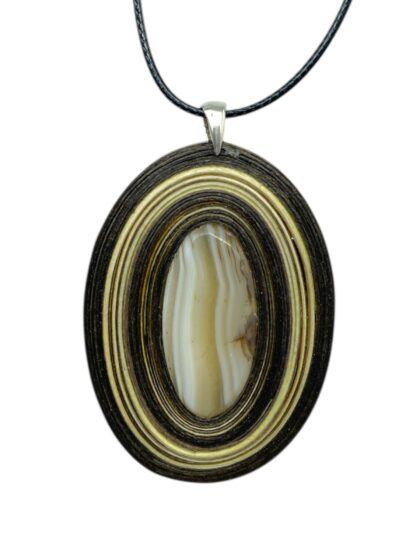 Naszyjnik z kamieniem - Agat Bostwana 038