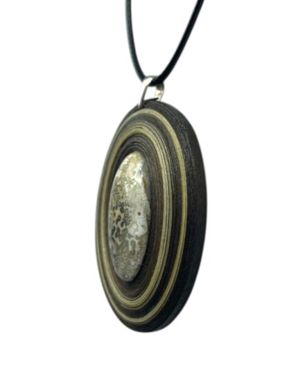 Naszyjnik z kamieniem - Agat koronkowy 040