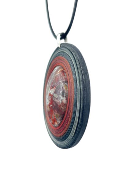 Naszyjnik z kamieniem - Agat koronkowy K01