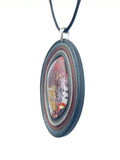 Naszyjnik z kamieniem - Agat koronkowy K02