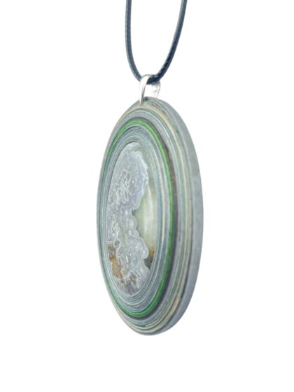 Naszyjnik z kamieniem - Agat koronkowy K04