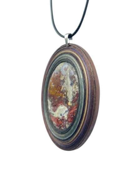 Naszyjnik z kamieniem - Agat koronkowy K05