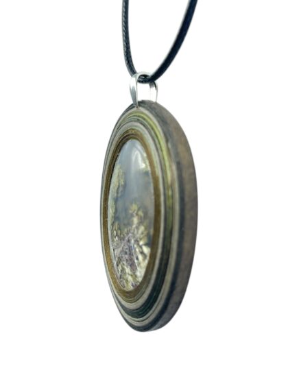 Naszyjnik z kamieniem - Agat mszysty M03