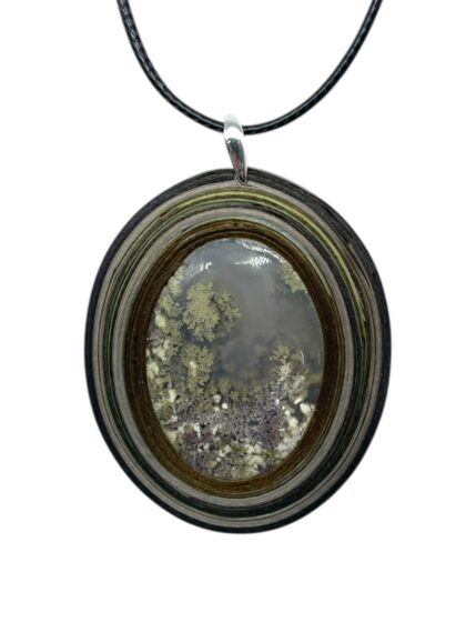 Naszyjnik z kamieniem - Agat mszysty M03