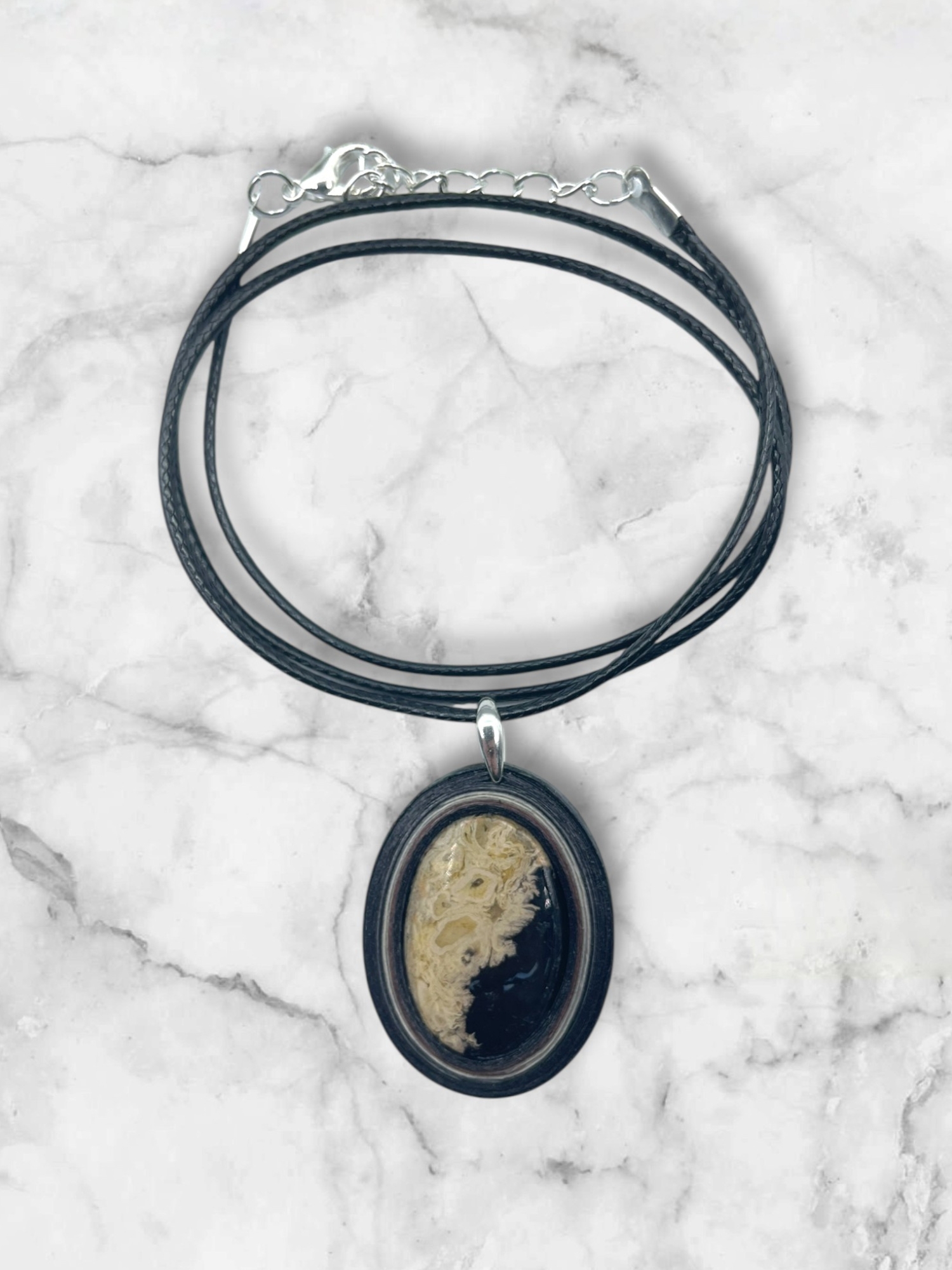 Naszyjnik z kamieniem - Agat palmowy P03 - obrazek 3