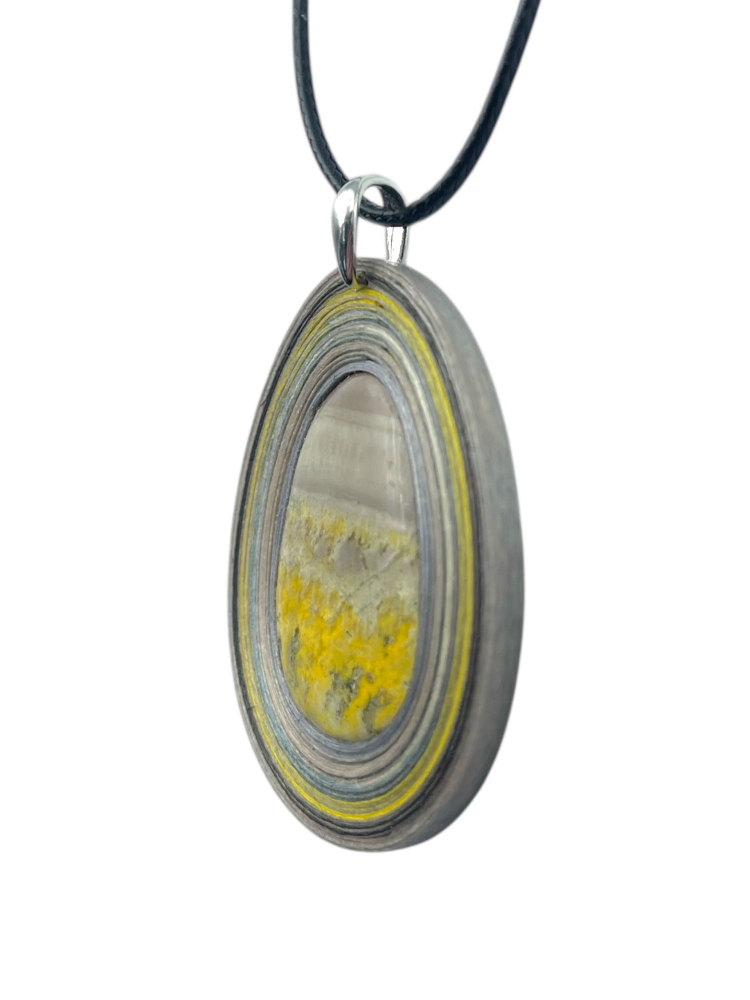 Naszyjnik z kamieniem - Jaspis trzmieli 019 - obrazek 2