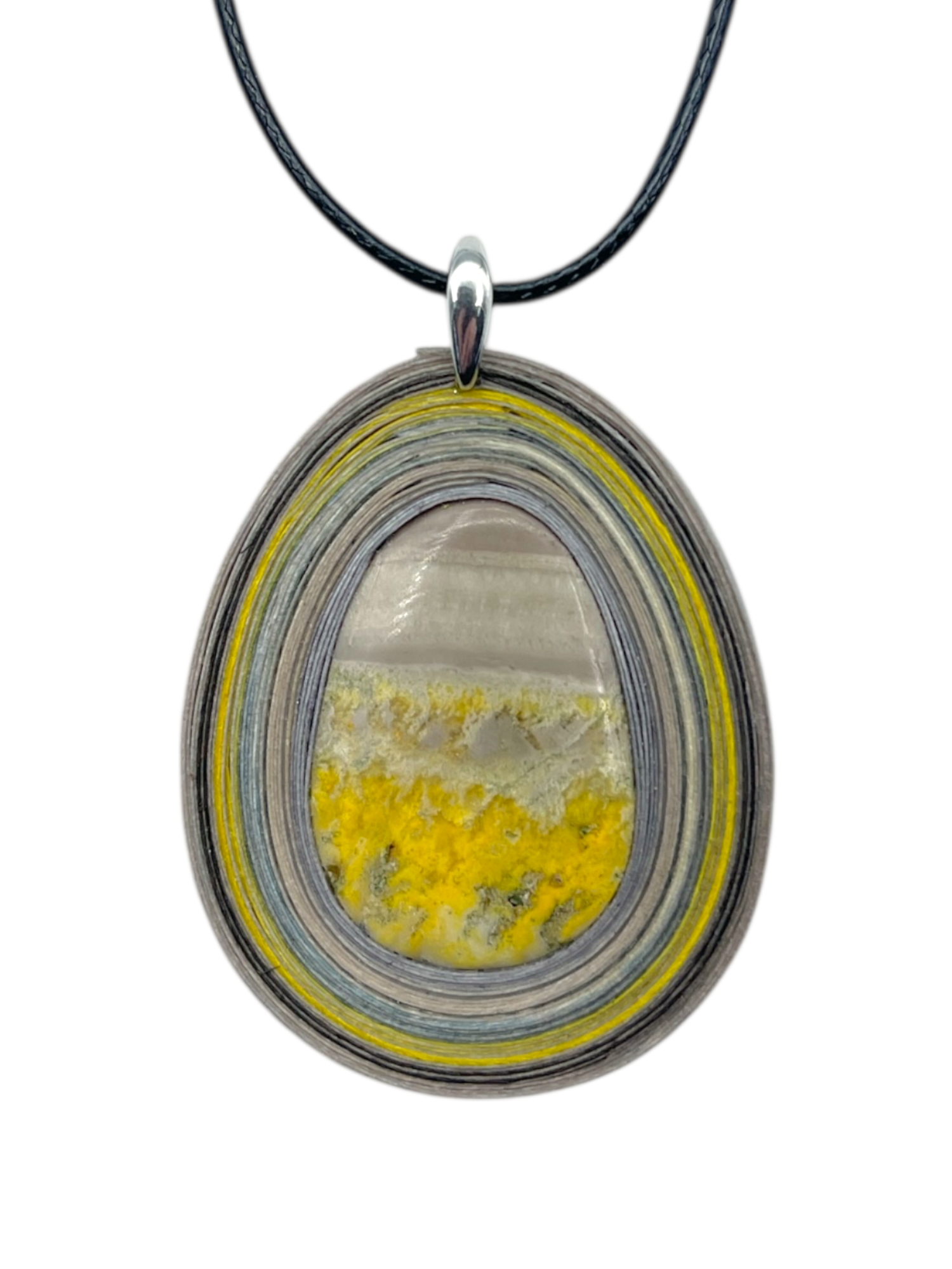 Naszyjnik z kamieniem - Jaspis trzmieli 019