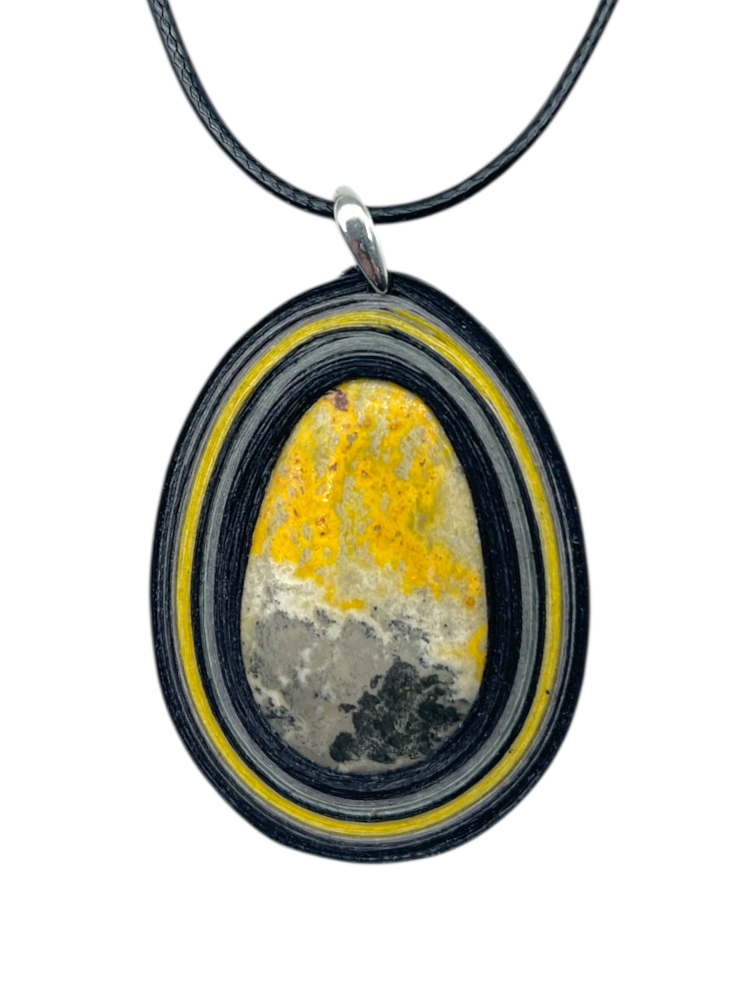 Naszyjnik z kamieniem - Jaspis trzmieli 020