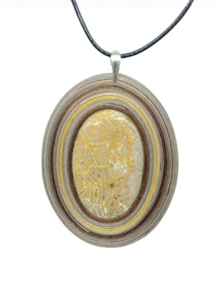 Naszyjnik z kamieniem - Koral fossil 001