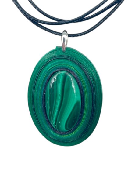 Naszyjnik z kamieniem - Malachit 002