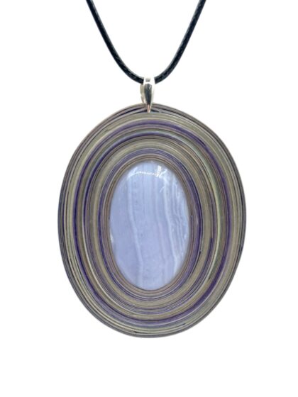Naszyjnik z kamieniem - Agat blue lace 022