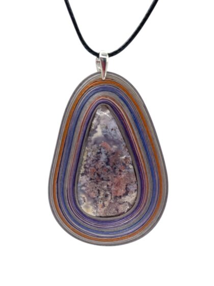 Naszyjnik z kamieniem - Agat mszysty 032