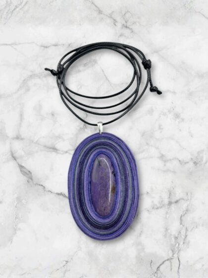 Naszyjnik z kamieniem - Czaroit 001