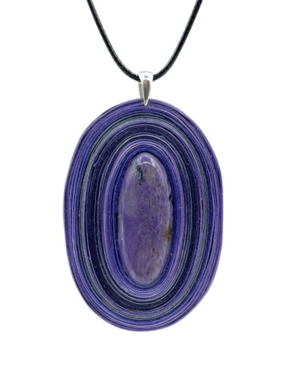 Naszyjnik z kamieniem - Czaroit 001