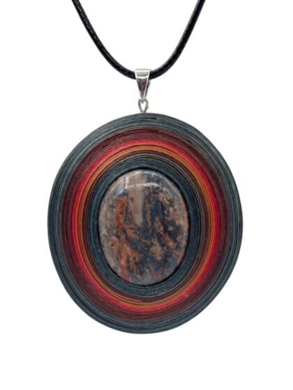 Naszyjnik z kamieniem - Jaspis leopardzi 016