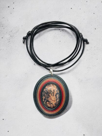 Naszyjnik z kamieniem - Jaspis leopardzi 017