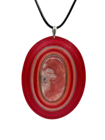 Naszyjnik z kamieniem - Rodochrozyt 001