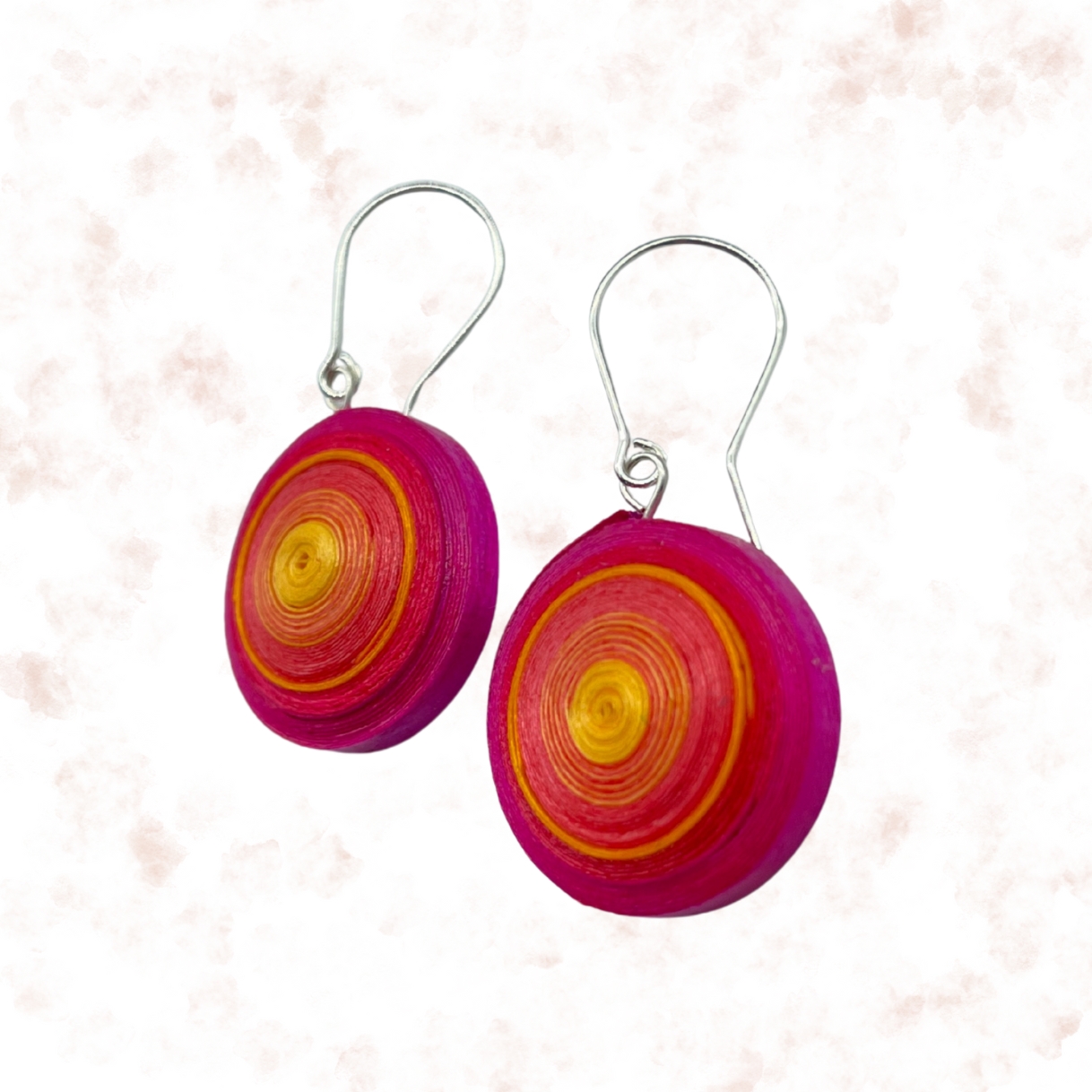 Lekkie okrągłe kolczyki hand made Aspen No.11 - obrazek 2