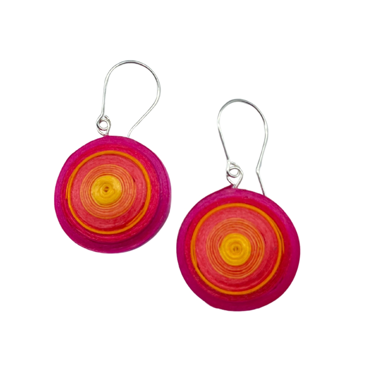 Lekkie okrągłe kolczyki hand made Aspen No.11