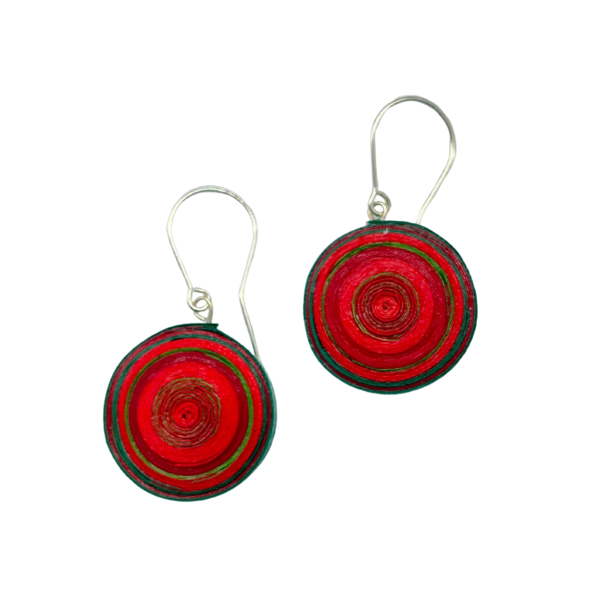 Lekkie okrągłe kolczyki hand made Aspen No.12