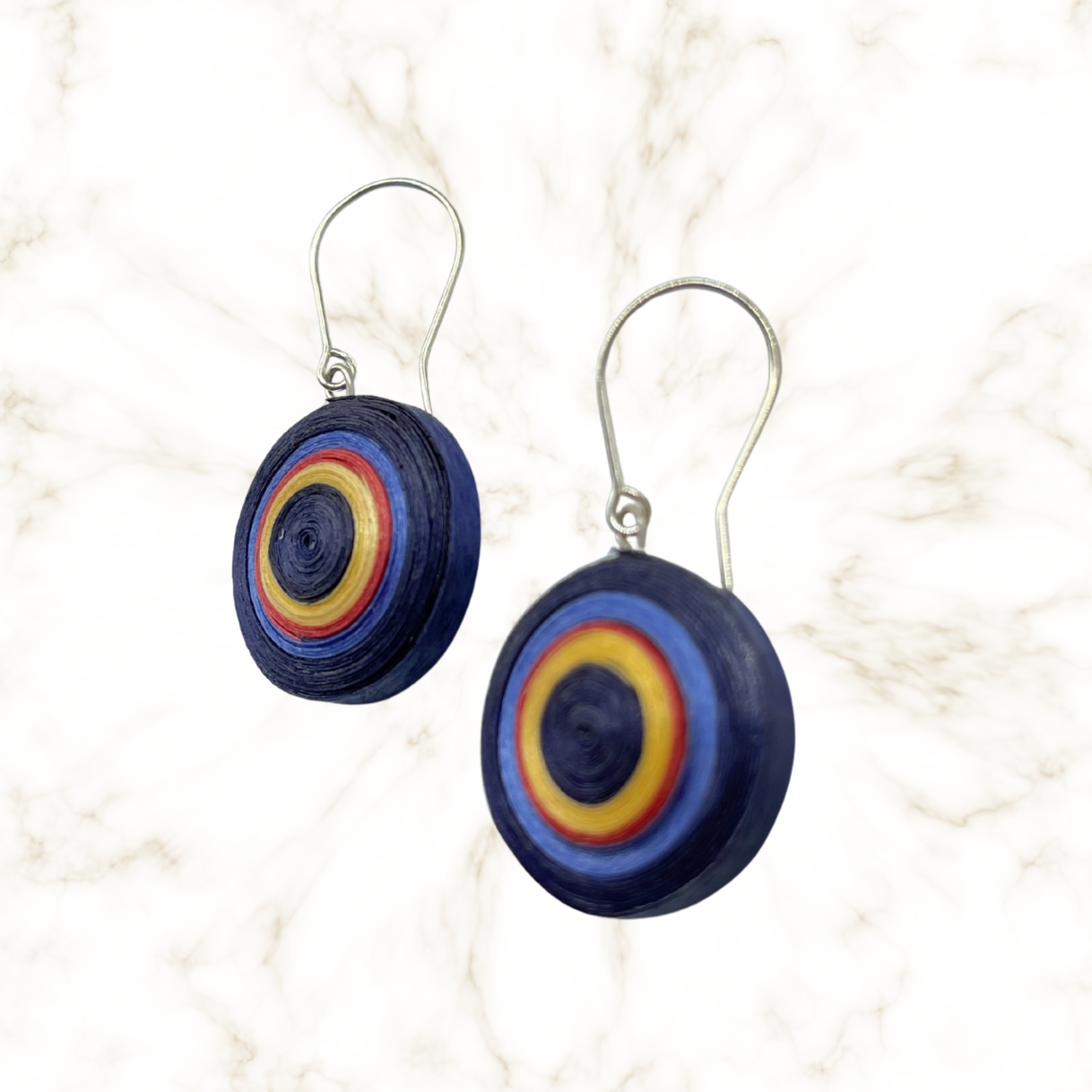 Lekkie okrągłe kolczyki hand made Aspen No.5 - obrazek 2