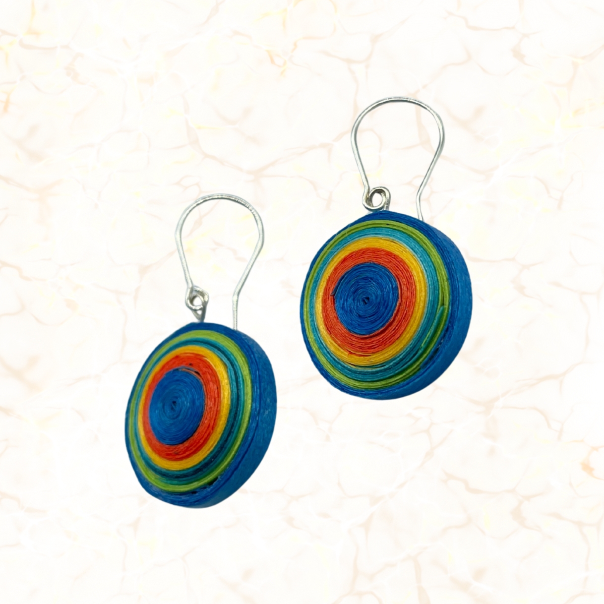 Lekkie okrągłe kolczyki hand made Aspen No.8 - obrazek 2