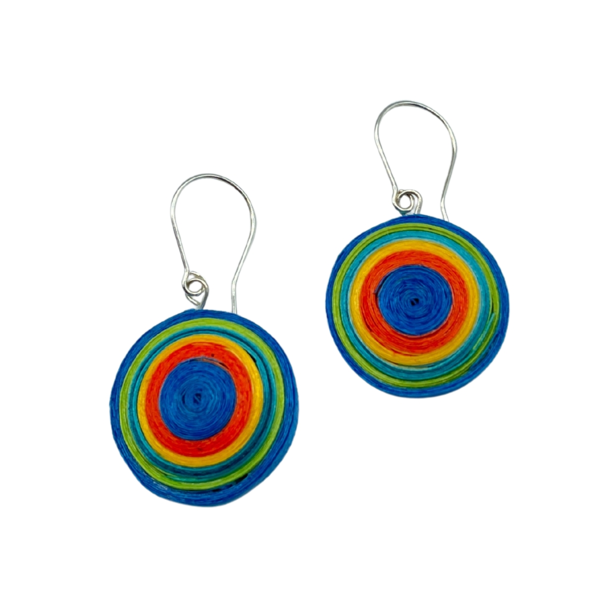 Lekkie okrągłe kolczyki hand made Aspen No.8