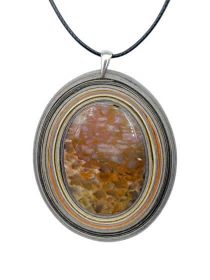 Naszyjnik z kamieniem - Skamieniałe drewno 002