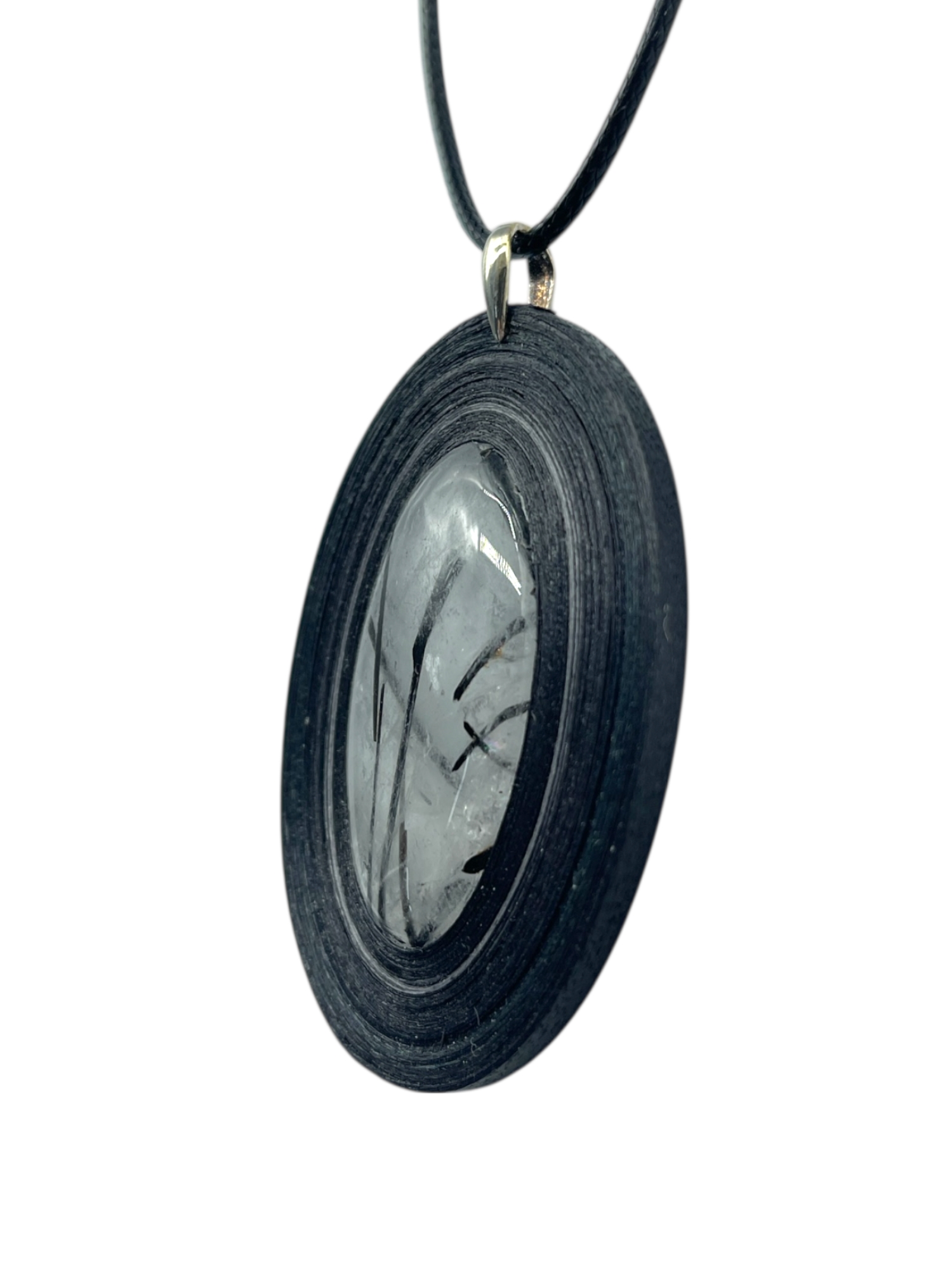 Naszyjnik z kamieniem - Turmalin w krysztale 006 - obrazek 2